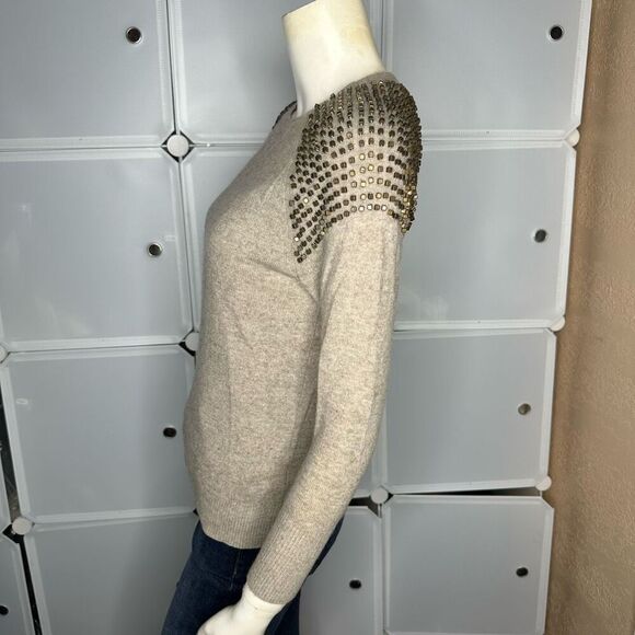 Halogen Embellished Shoulder Cashmere Sweater Size XS - Picture 13 of 16